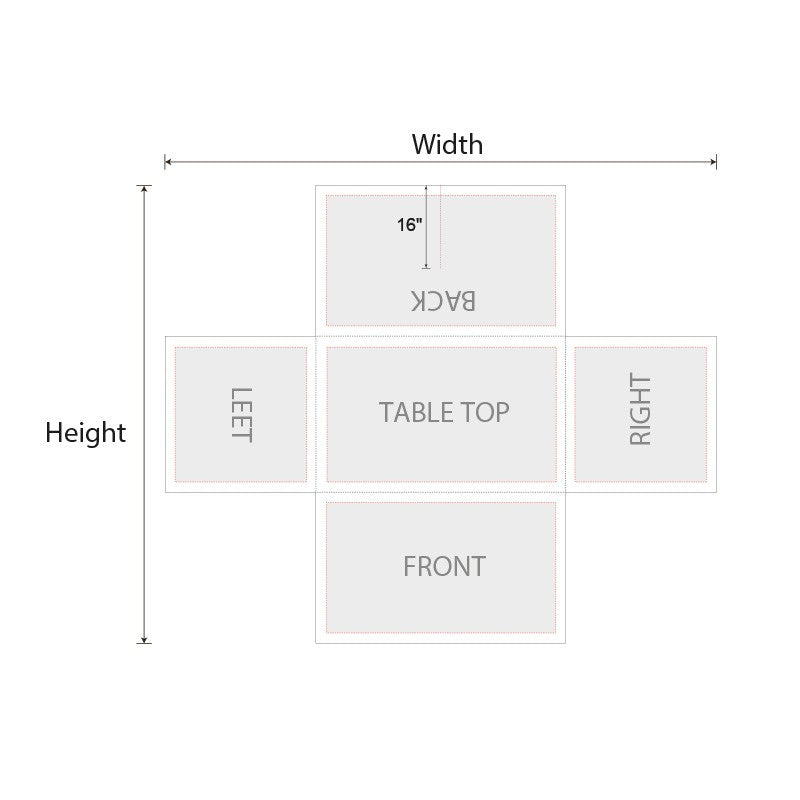 Fitted Table Covers Back with Slit