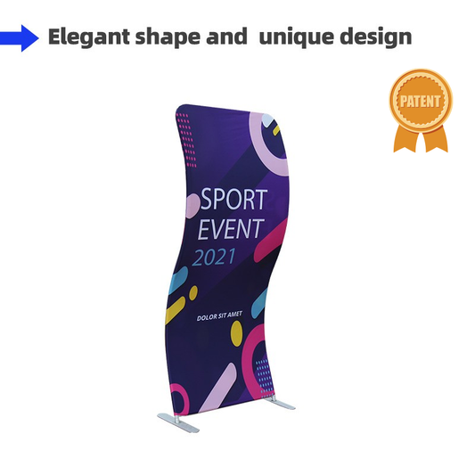 S Shaped Fabric Banner Stand