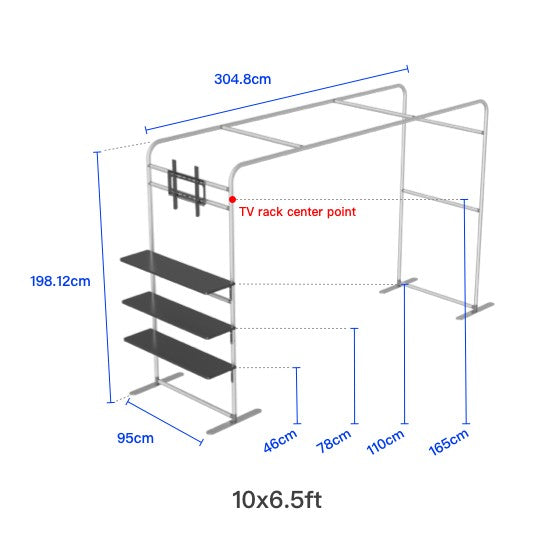 Square Arch Display Shelf &amp; TV Rack