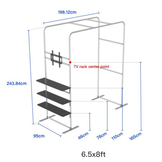 Square Arch Display Shelf &amp; TV Rack