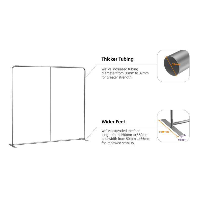 Straight Tension Fabric Display (Round Corners)