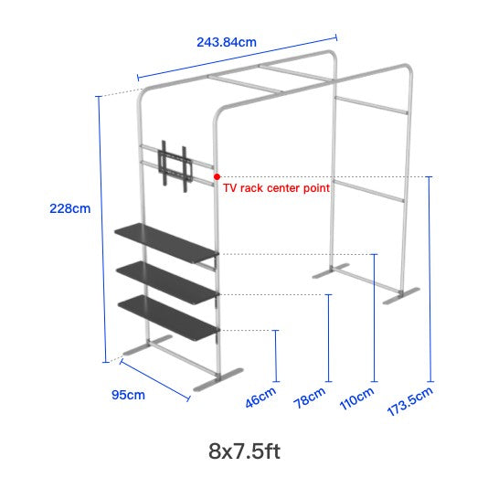 Square Arch Display Shelf &amp; TV Rack