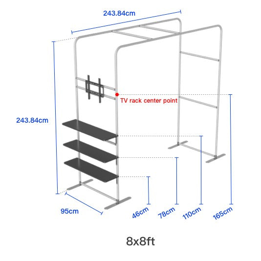 Square Arch Display Shelf &amp; TV Rack