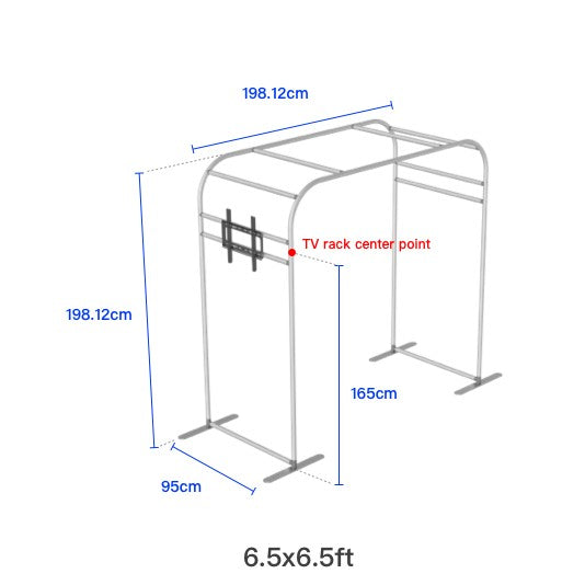 Square Arch Display with TV Rack
