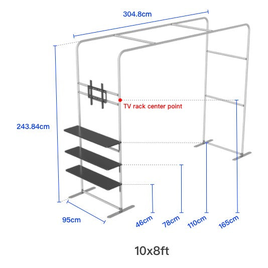 Square Arch Display Shelf &amp; TV Rack