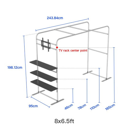 Square Arch Display Shelf &amp; TV Rack