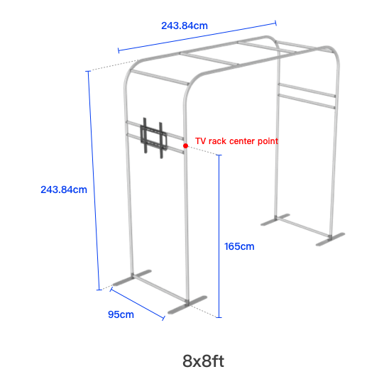 Square Arch Display with TV Rack