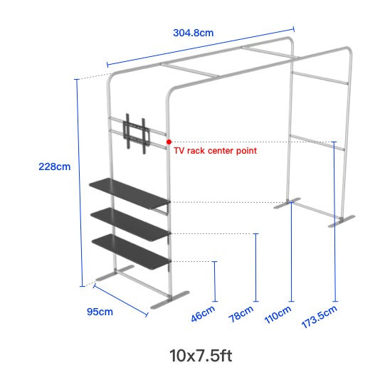 Square Arch Display Shelf &amp; TV Rack