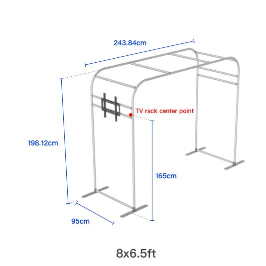Square Arch Display with TV Rack