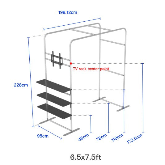 Square Arch Display Shelf &amp; TV Rack