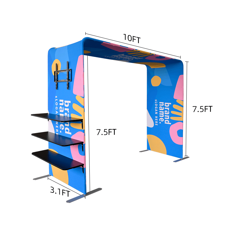 Square Arch Display Shelf &amp; TV Rack