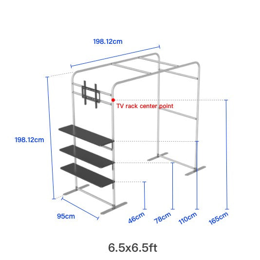 Square Arch Display Shelf &amp; TV Rack