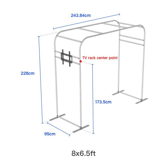 Square Arch Display with TV Rack