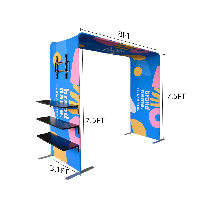 Square Arch Display Shelf &amp; TV Rack