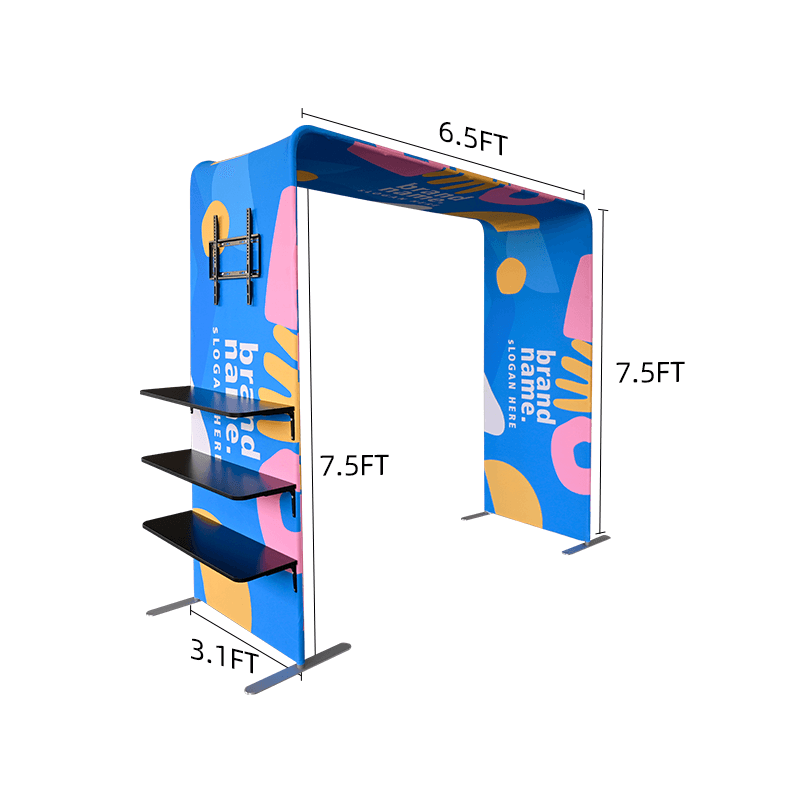 Square Arch Display Shelf &amp; TV Rack