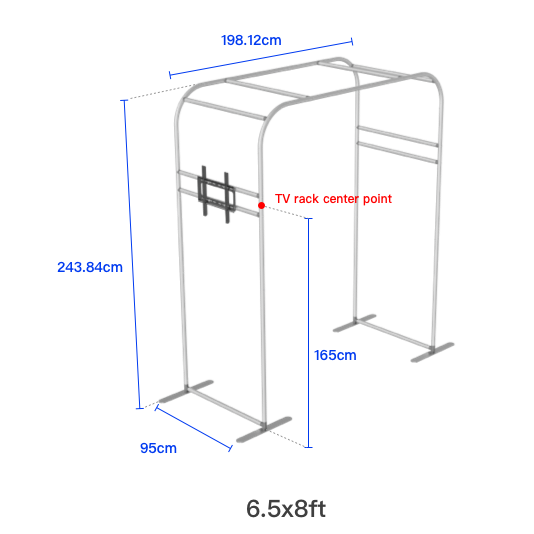 Square Arch Display with TV Rack