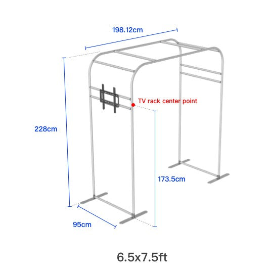 Square Arch Display with TV Rack