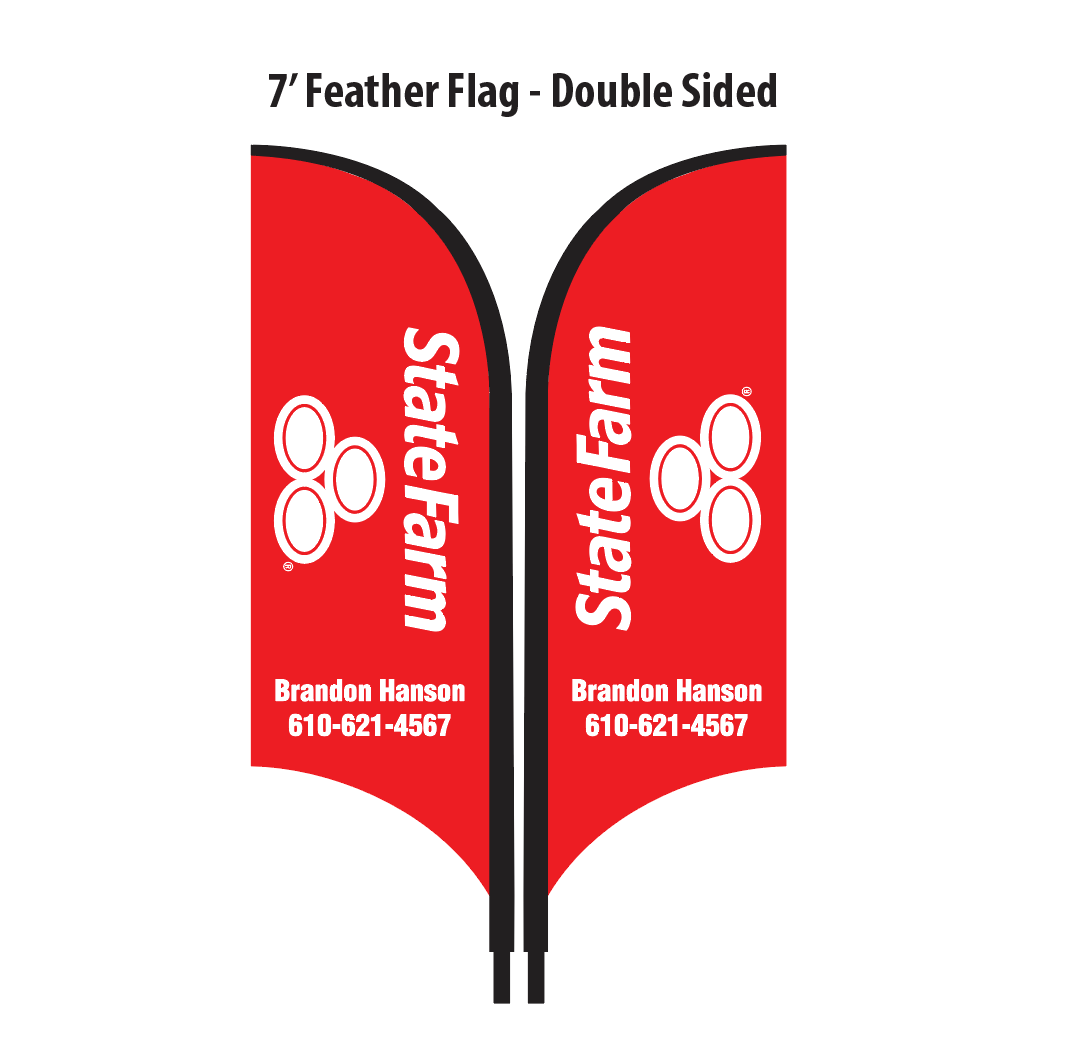 Custom 7' Feather Flags